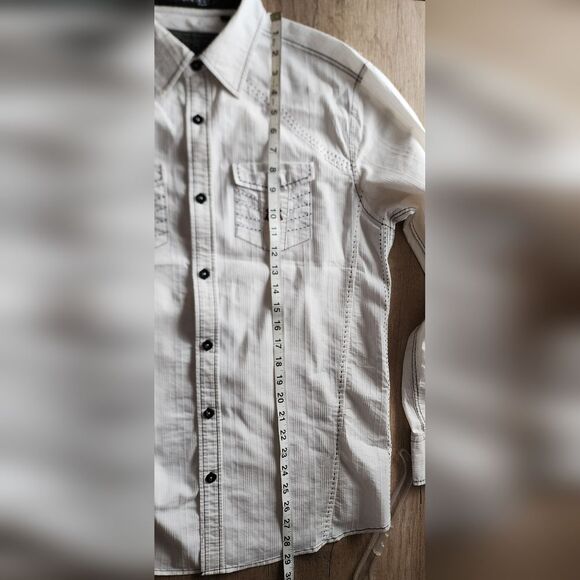 Roar Signature Edition White Stitch Button-up Dress Shirt Men's Medium - Picture 7 of 7